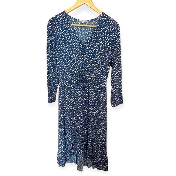 Jade Long Sleeve‎ Midi Dress in Navy Ditsy Floral​ - Picture 5 of 11